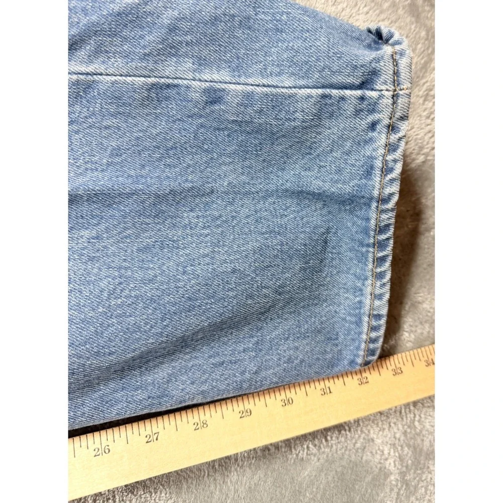 Vtg Levi's 501 Jeans 42x32 Button Fly Light Wash Y2K Straight Denim